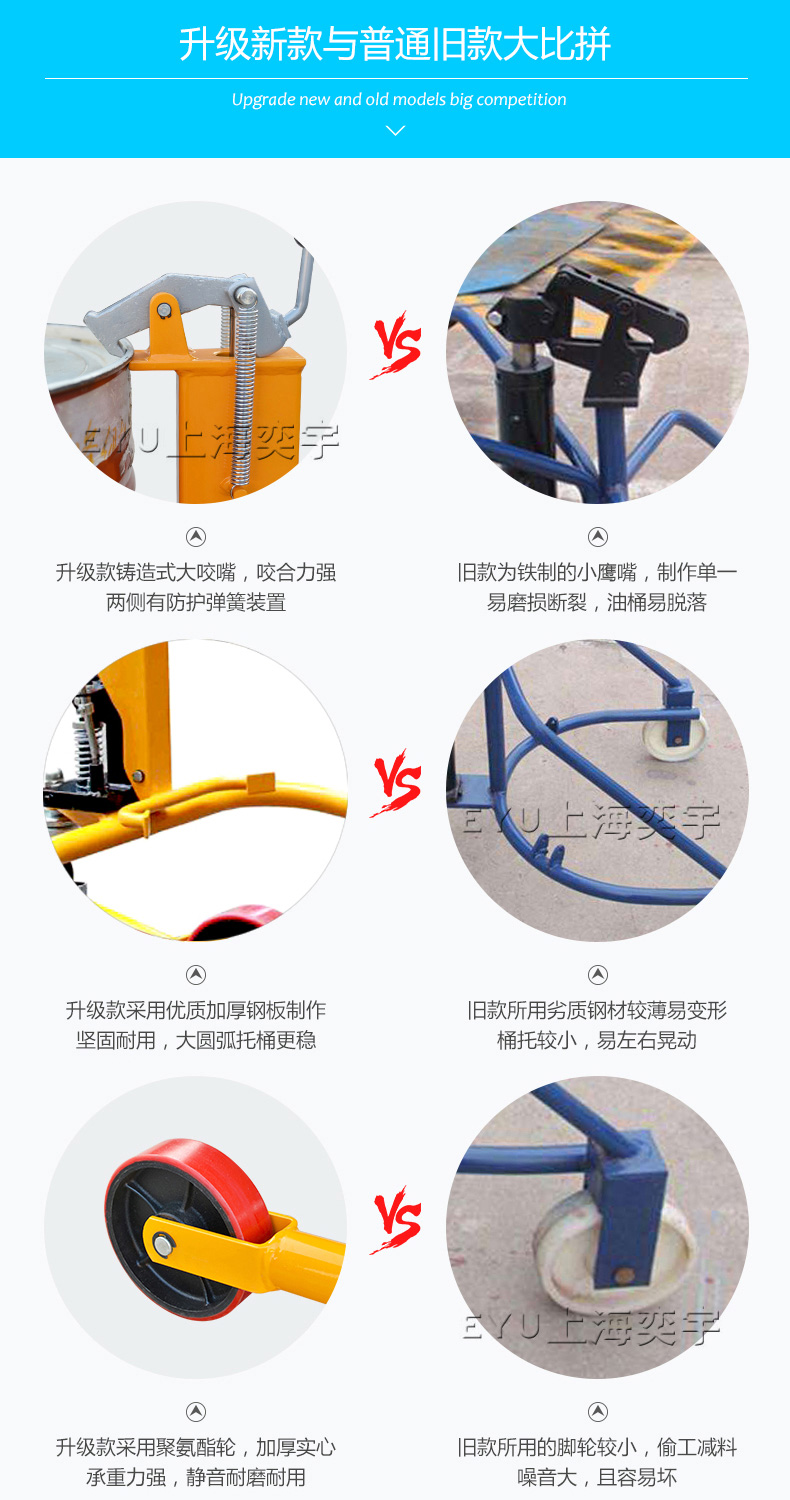 輕便型手推液壓搬運(yùn)油桶車