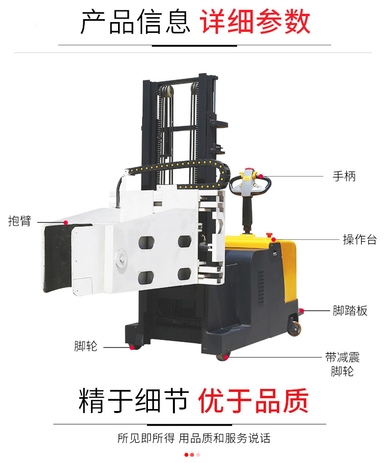 能前后翻轉電動夾抱叉車
